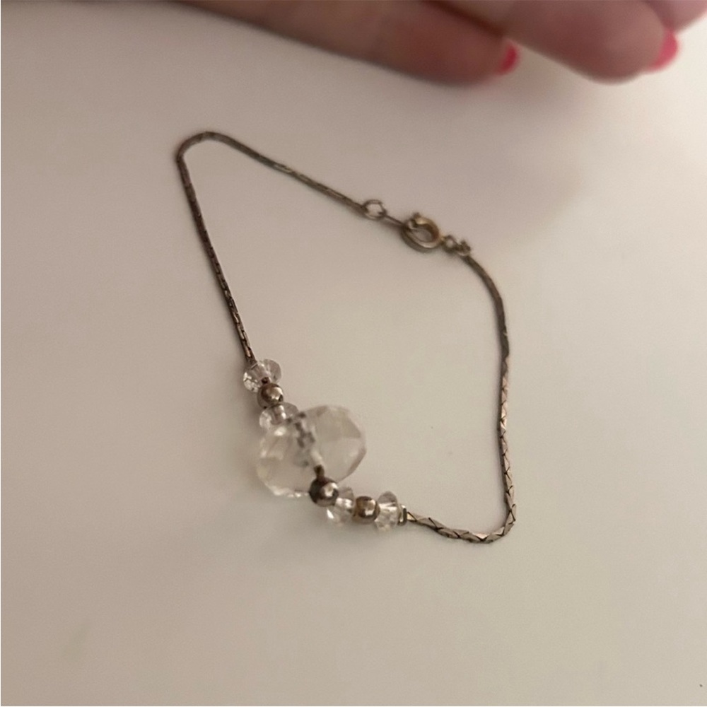 Vintage Elegant Silver Tone Clasp Bracelet